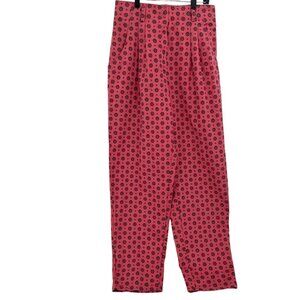 Vintage 90s Dusty Pink Pleated Pants High Rise Tapered Leg KORET Size S Barbie‎